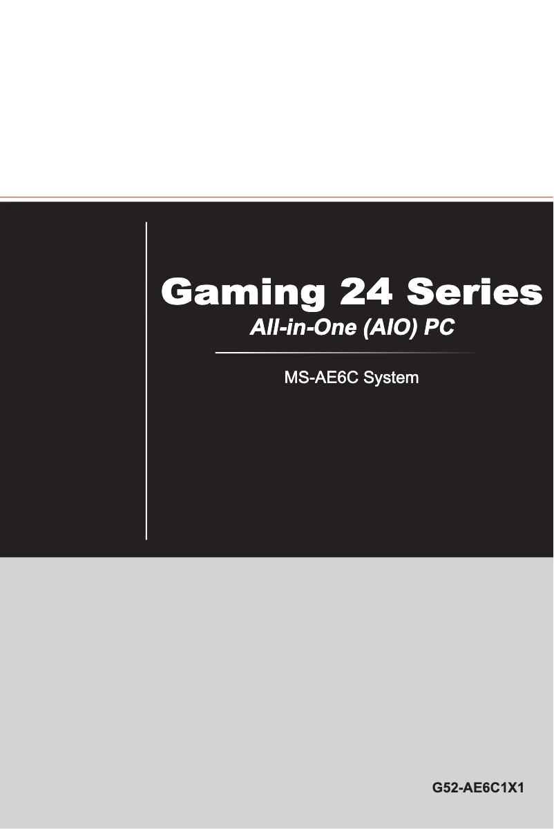 Page 1 de la notice Manuel utilisateur MSI Wind Top 24GE