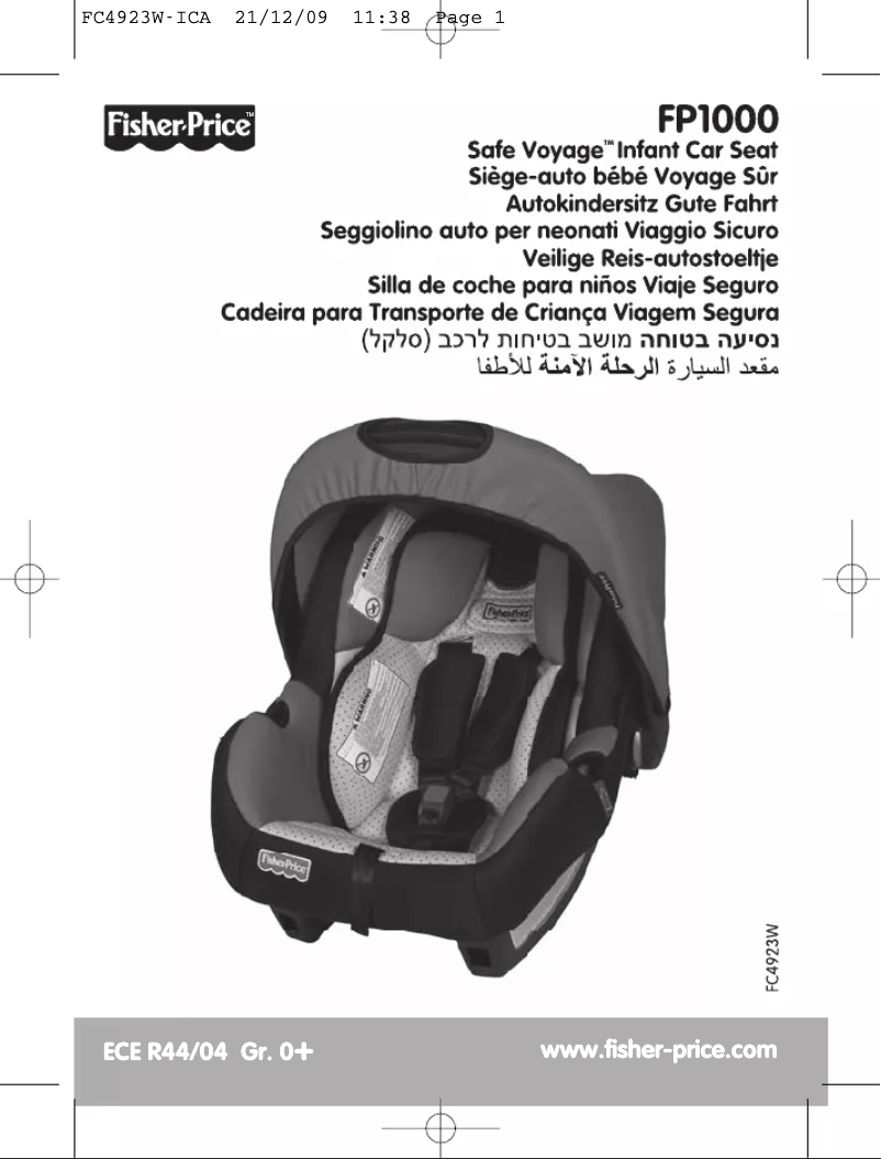 Page 1 de la notice Manuel utilisateur Fisher Price Beone FP 1000