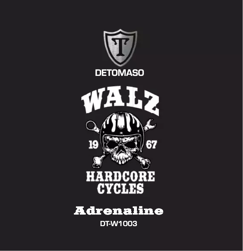 Page 1 de la notice Manuel utilisateur Detomaso Adrenaline