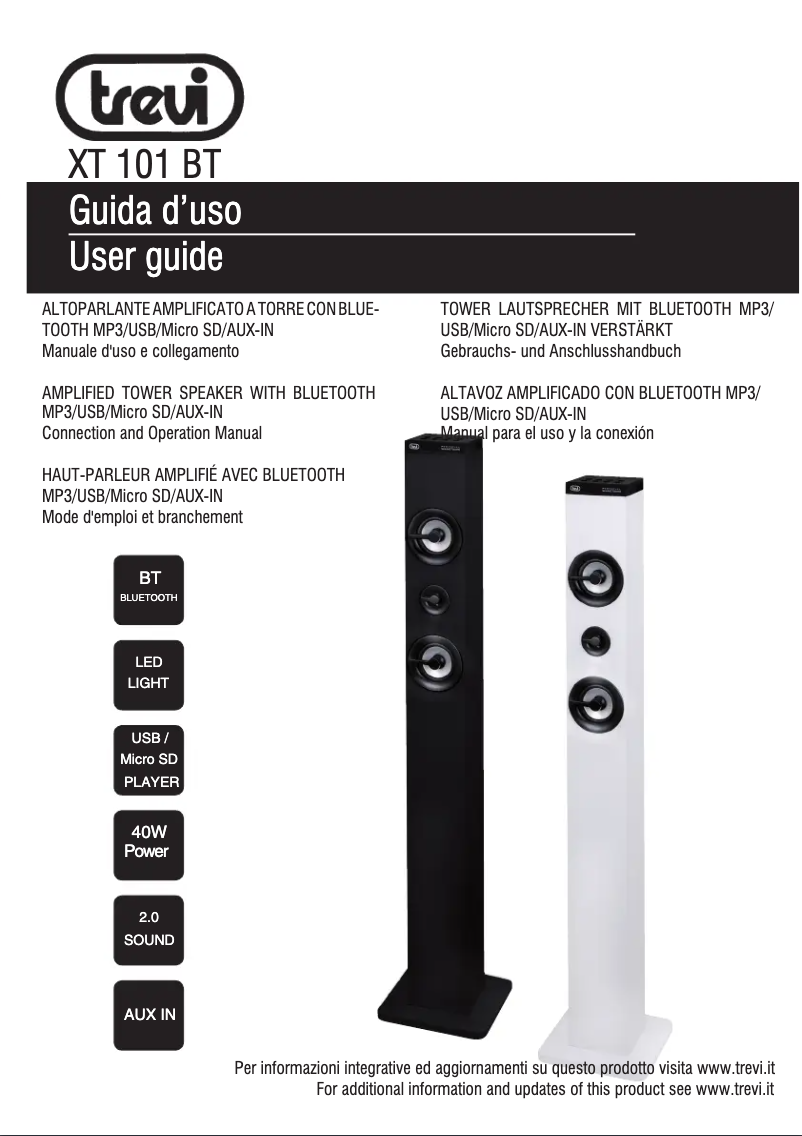 Image de la première page du manuel de l'appareil XT 101 BT