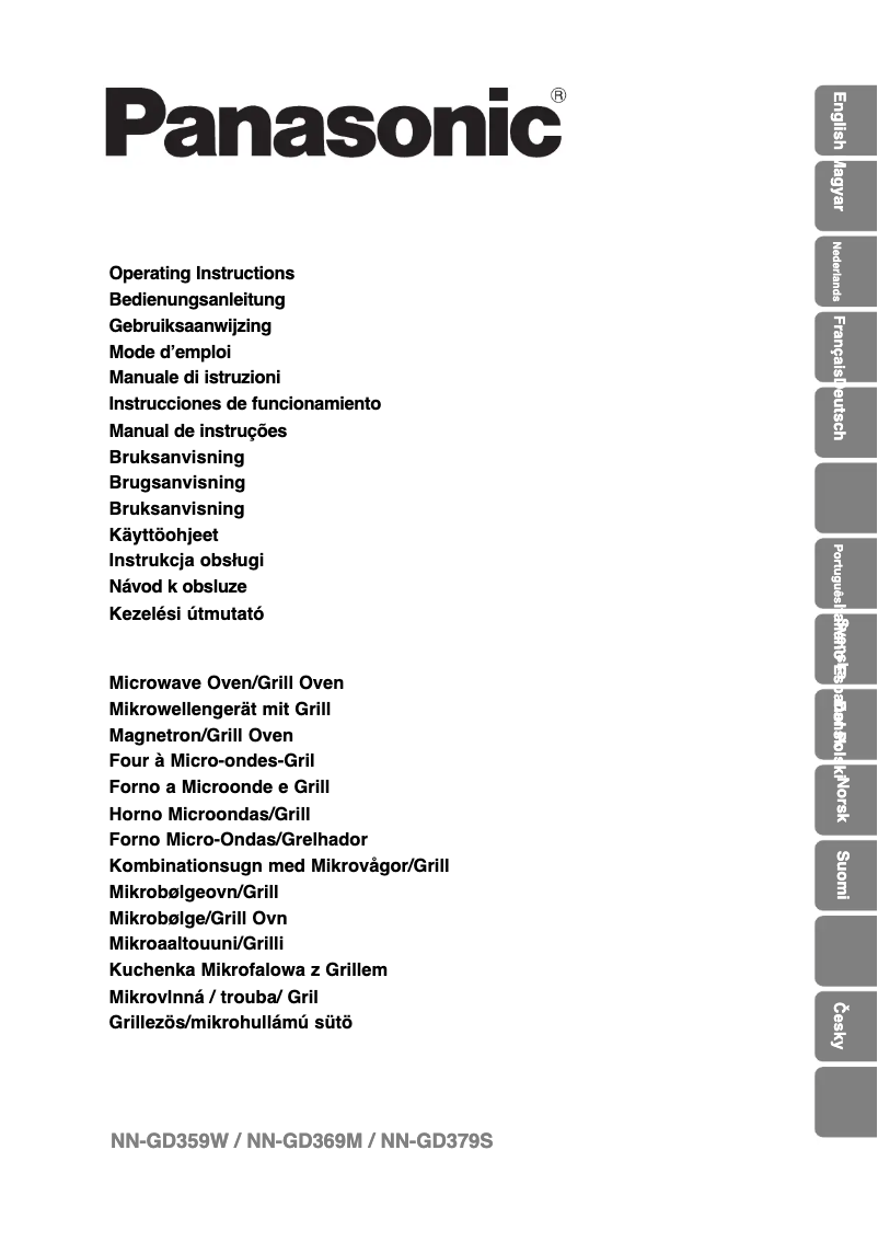 Page 1 de la notice Manuel utilisateur Panasonic NN-GD379