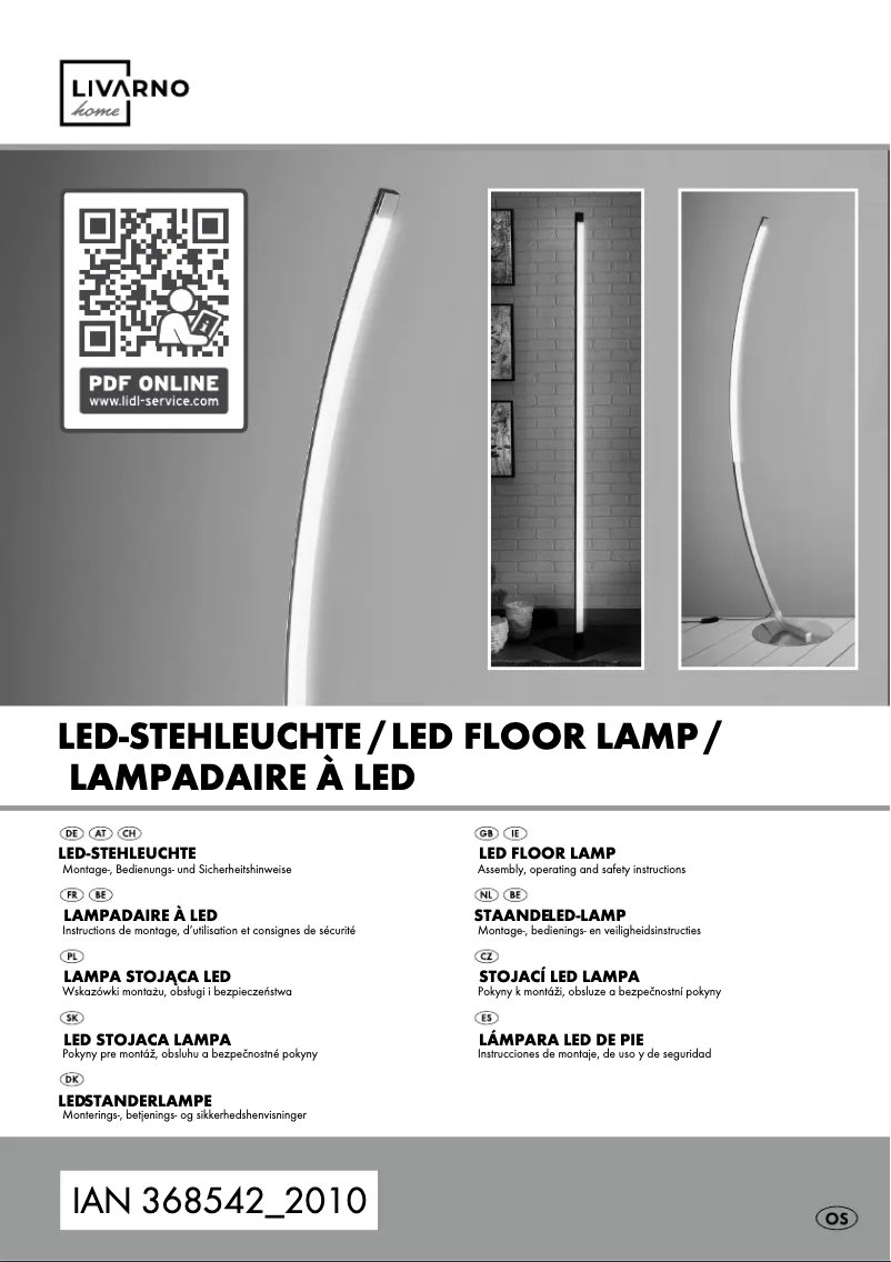 Page 1 de la notice Manuel utilisateur Livarno Lux IAN 368542