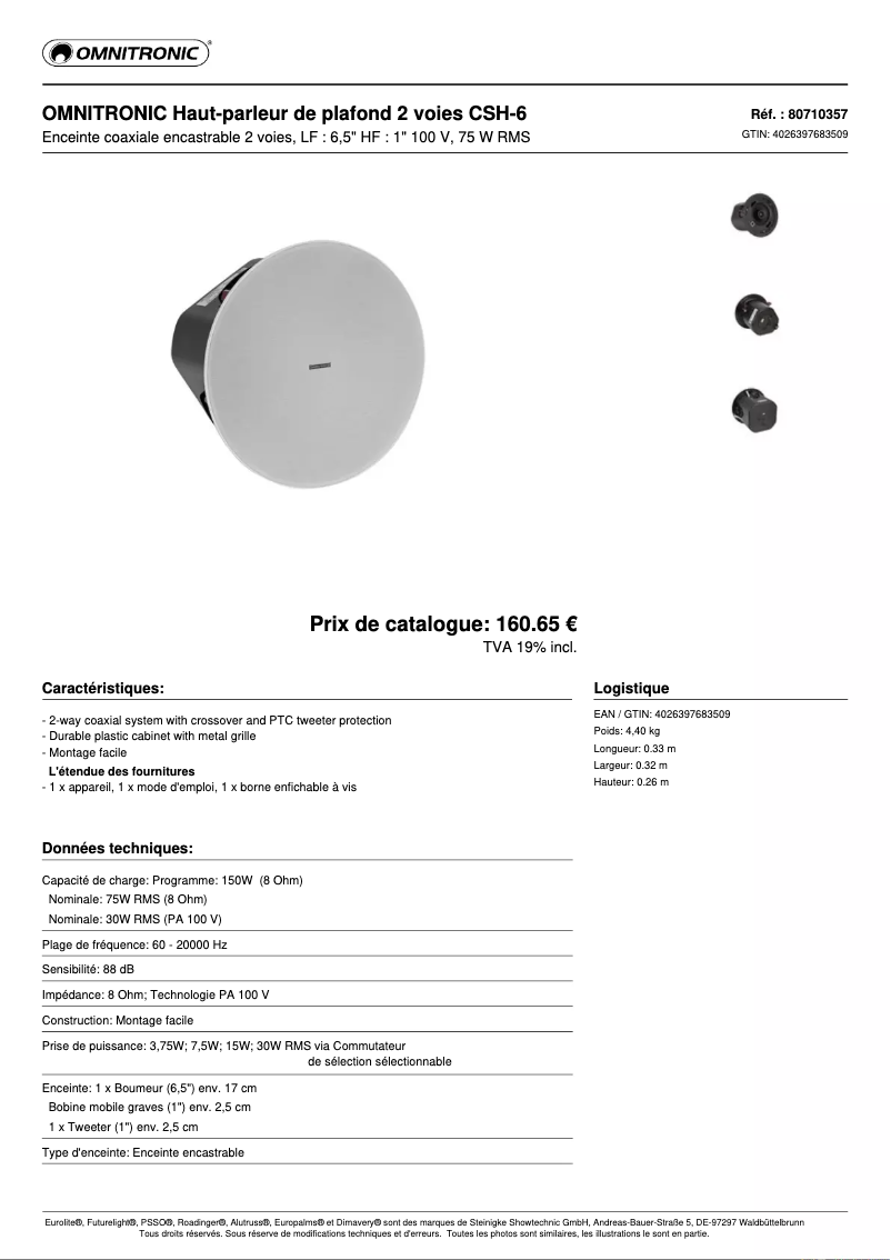 Image de la première page du manuel de l'appareil CSH-6