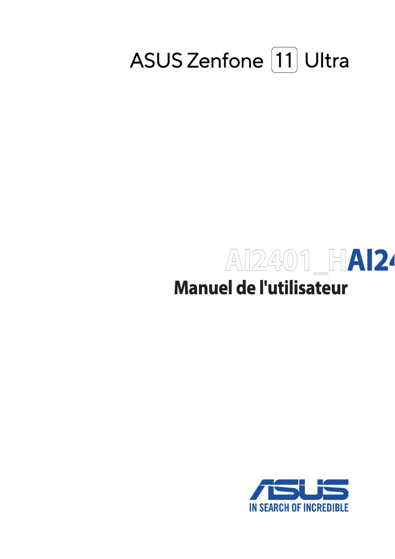 Page n°1 - Manuel utilisateur Asus Zenfone 11 Ultra