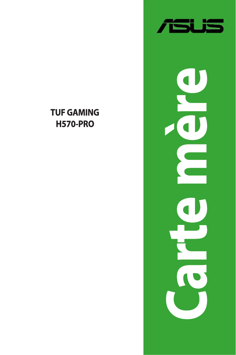 Page n°1 - Manuel utilisateur Asus TUF Gaming H570-Pro
