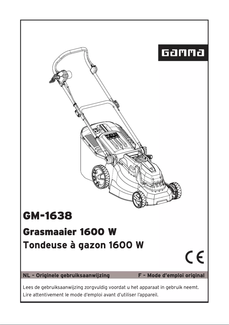 Page n°1 - Manuel utilisateur Gamma GM-1638