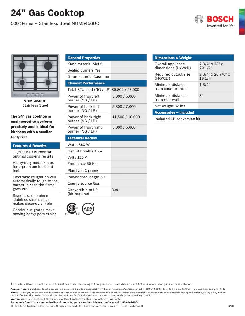 Image de la première page du manuel de l'appareil NGM5456UC
