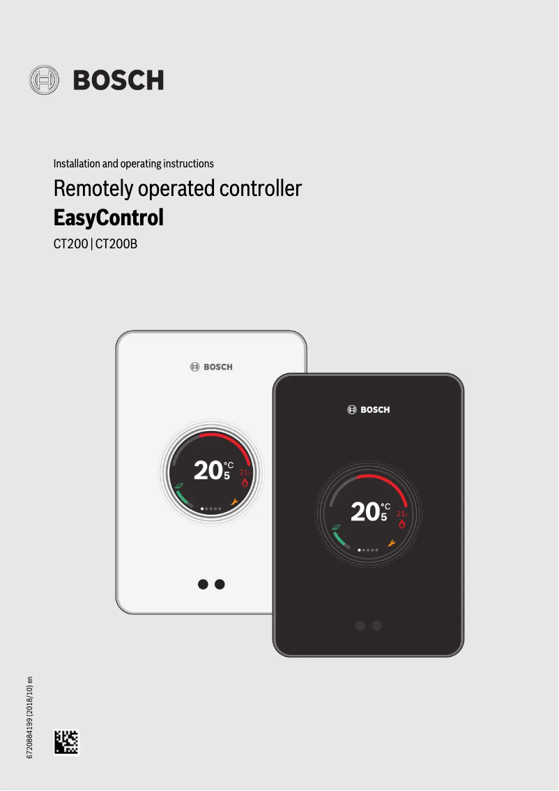 Page n°1 - Manuel utilisateur Bosch EasyControl CT200