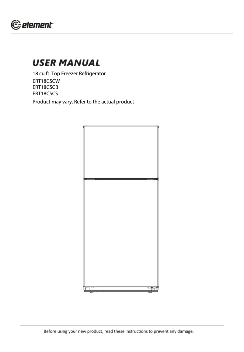 Page n°1 - Manuel utilisateur Element ERT18CSCS