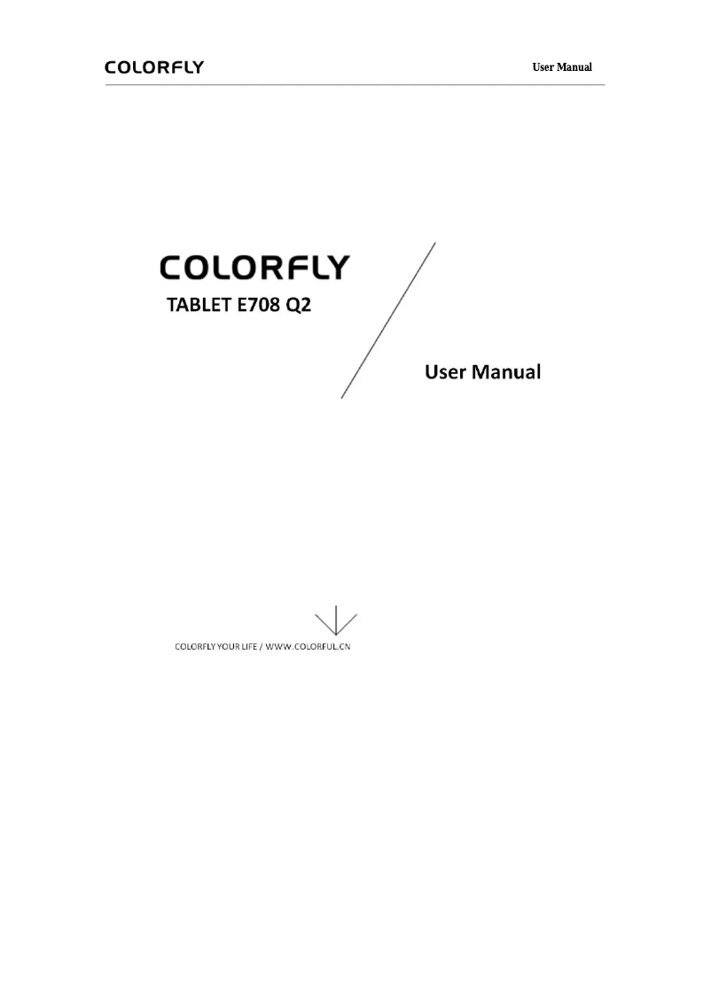 Page n°1 - Manuel utilisateur Colorfly E708 Q2