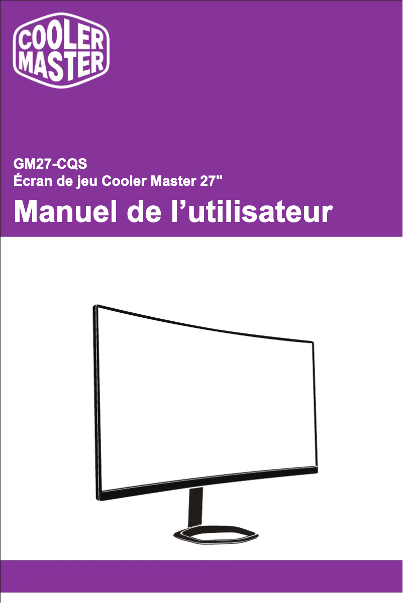 Page n°1 - Manuel utilisateur Cooler Master GM27-CQS