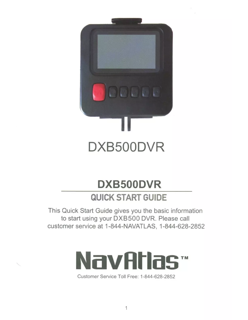 Página 1 del manual Manual de usuario NavAtlas DXB500DVR
