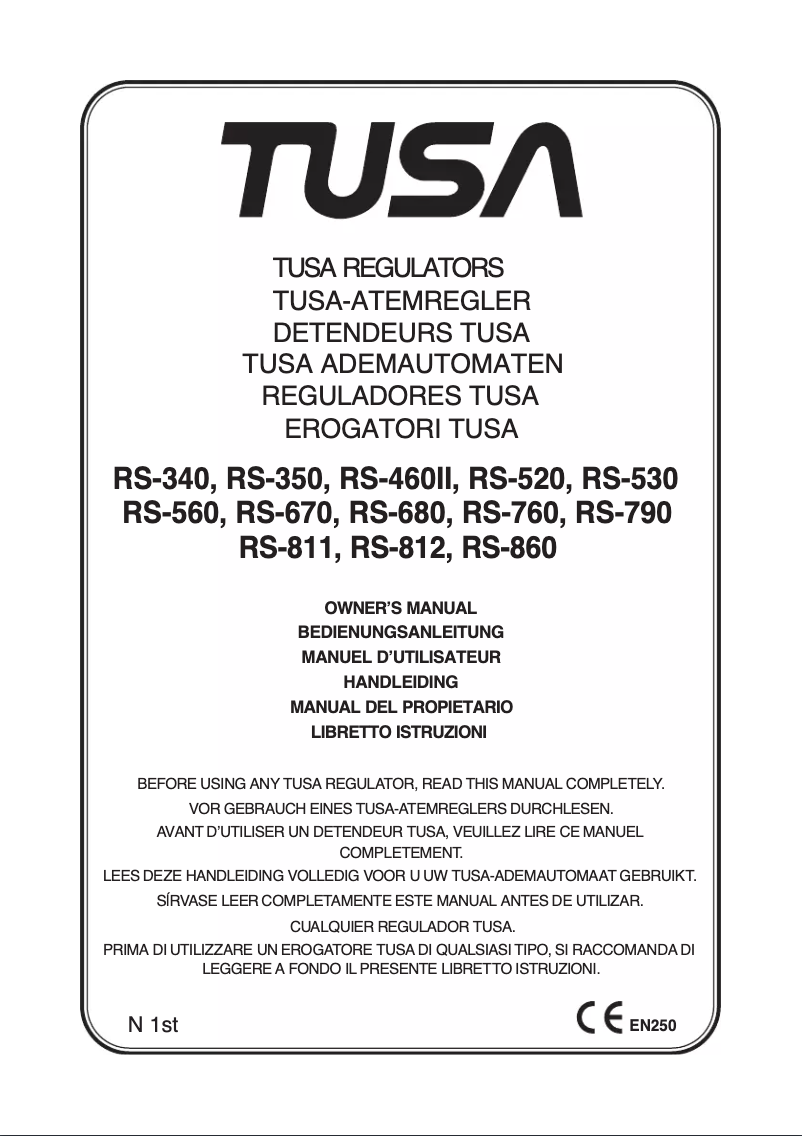 Page 1 de la notice Manuel utilisateur Tusa RS-350