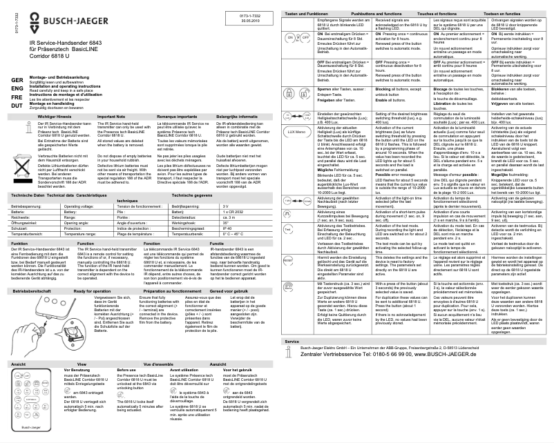 Page n°1 - Manuel utilisateur Busch-Jaeger 6843