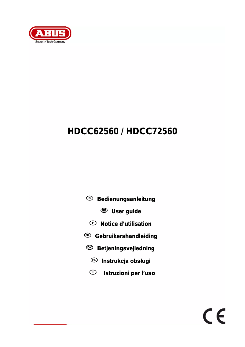 Image de la première page du manuel de l'appareil HDCC72560