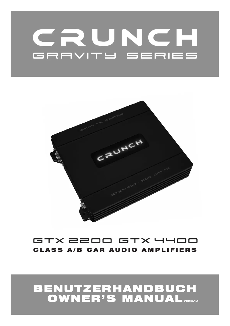 Image de la première page du manuel de l'appareil GTX4400