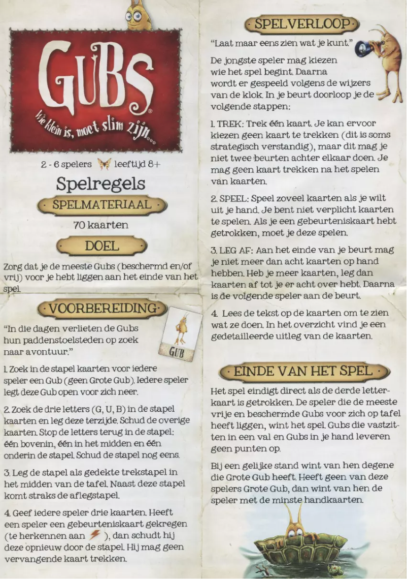 Image de la première page du manuel de l'appareil Gubs