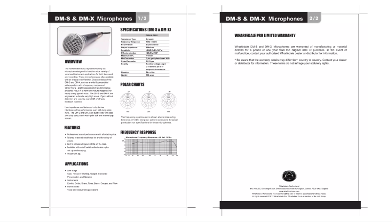 Page 1 de la notice Manuel utilisateur Wharfedale DM-S
