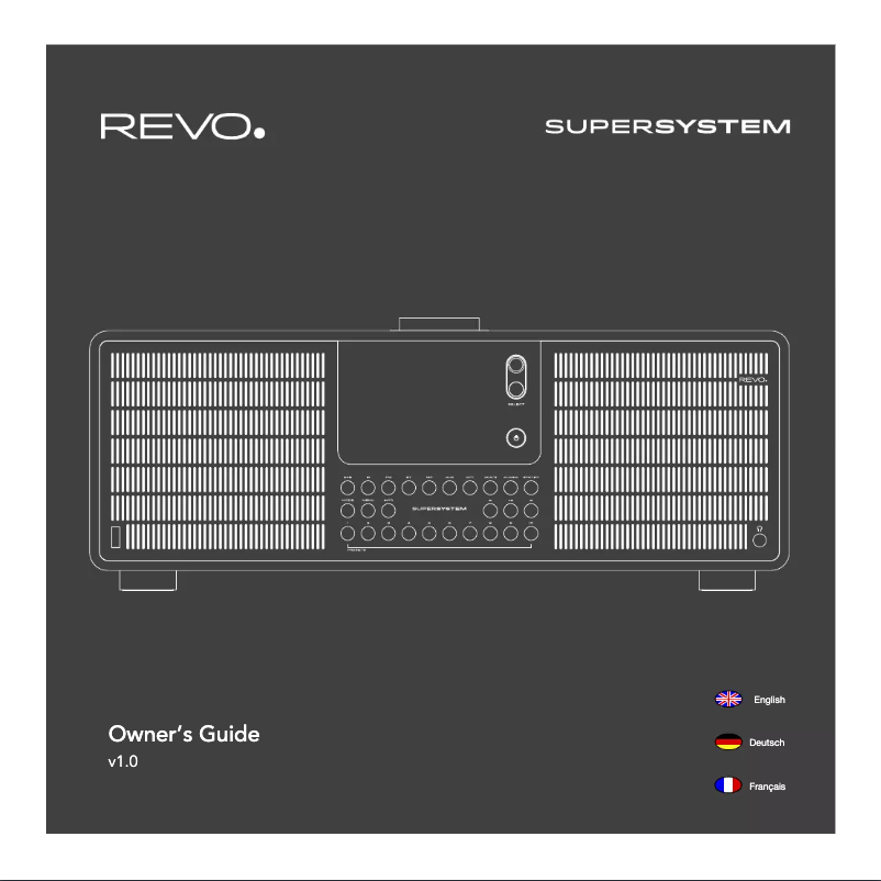 Page n°1 - Manuel utilisateur REVO SuperSystem