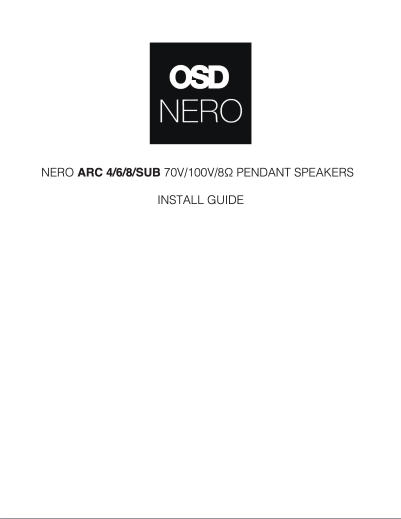 Page n°1 - Manuel utilisateur OSD Audio Nero Arc 6