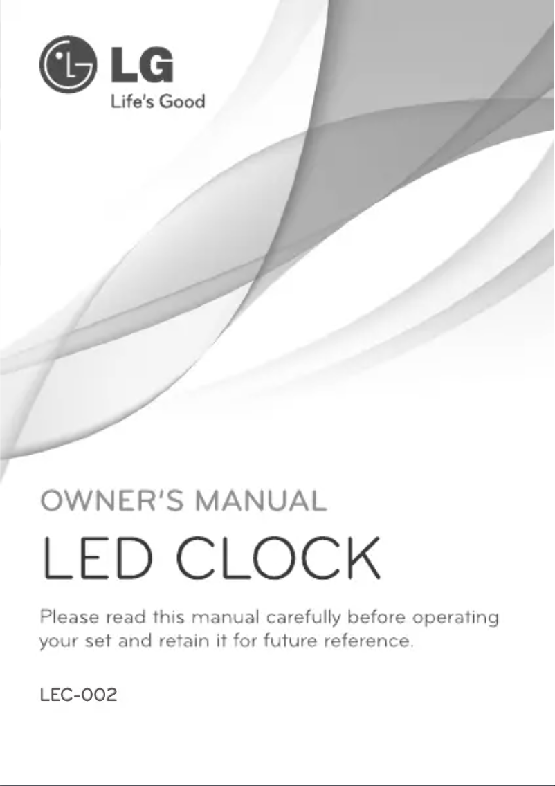Page 1 of the manual User Manual LG LEC-002