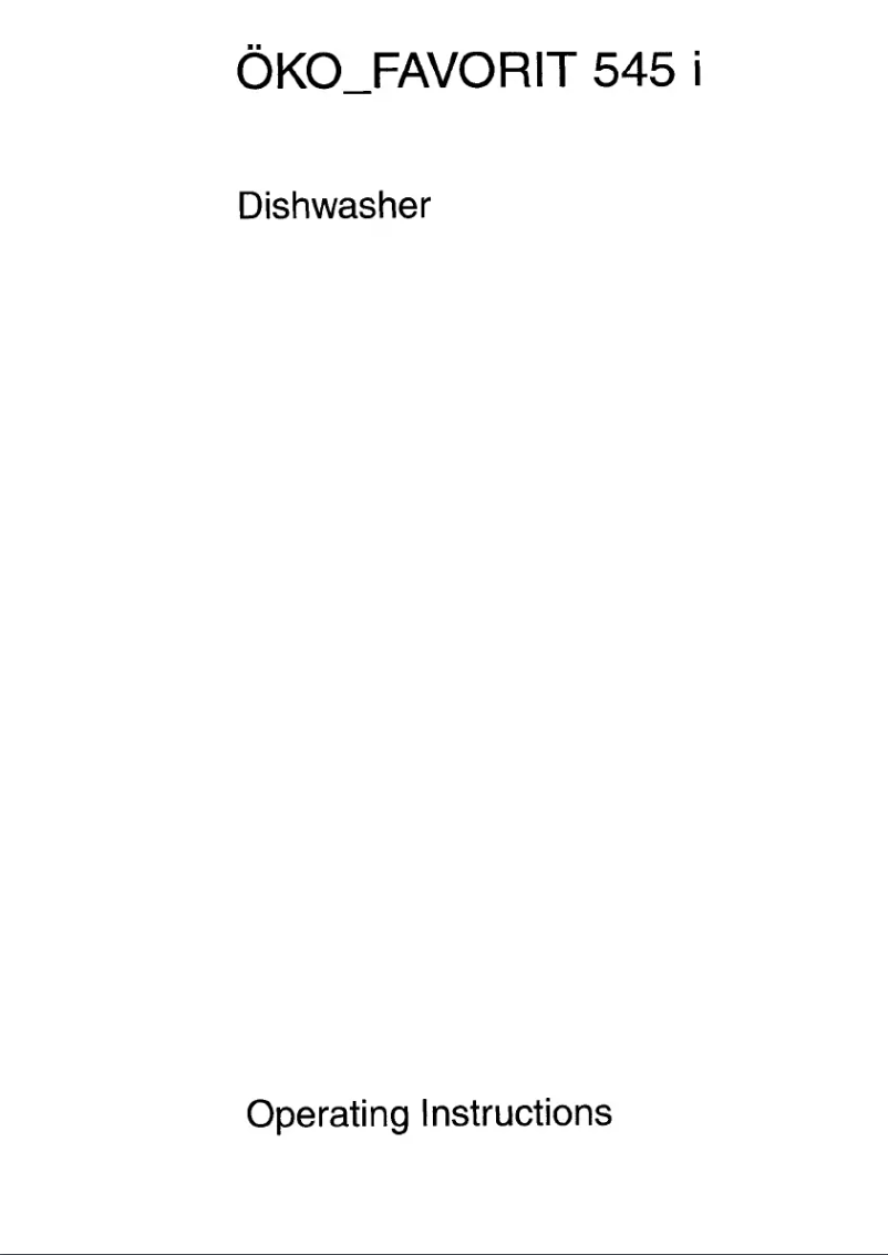 Página 1 del manual Manual de usuario AEG Favorit 545 I
