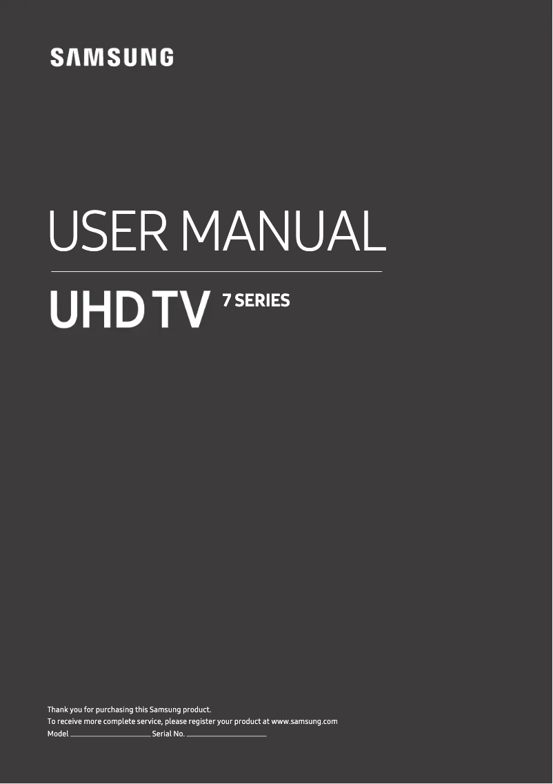 Page n°1 - Manuel utilisateur Samsung UE75RU7179U