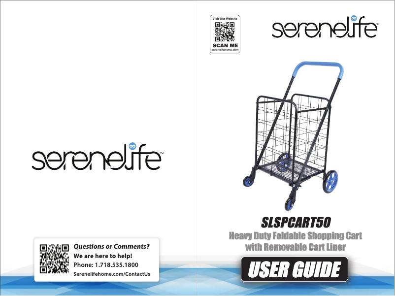 Page 1 de la notice Manuel utilisateur SereneLife SLSPCART50