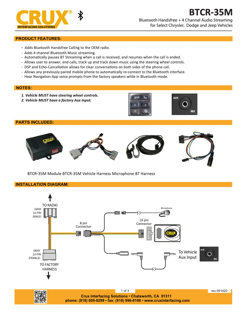 Image de la première page du manuel de l'appareil BTCR-35M