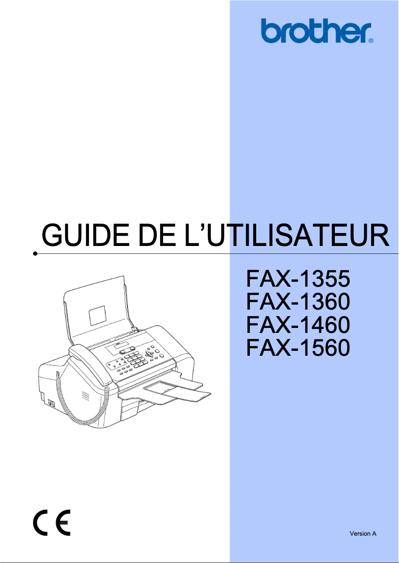 Page n°1 - Manuel utilisateur Brother FAX-1560