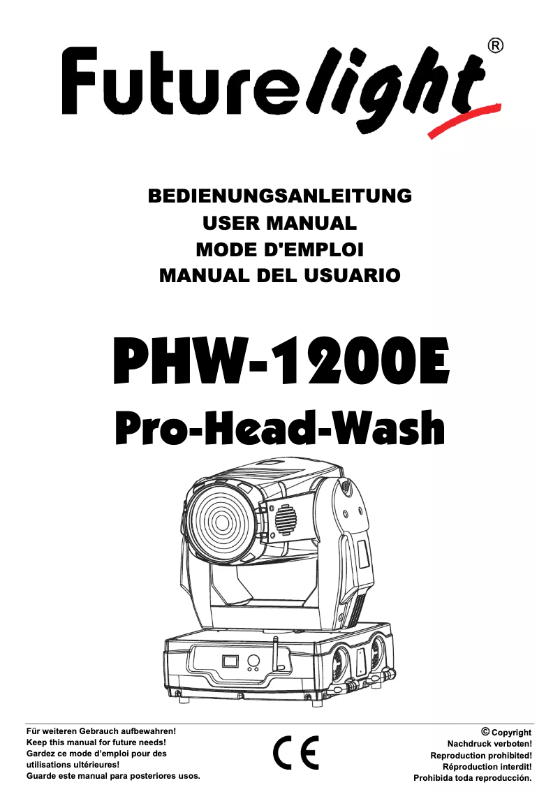 Page n°1 - Manuel utilisateur Futurelight PHW-1200E