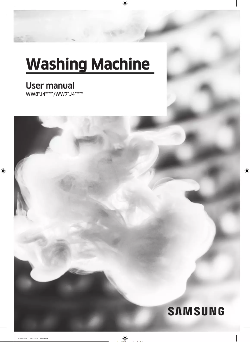 Page 1 de la notice Manuel utilisateur Samsung WW70J42E0IW