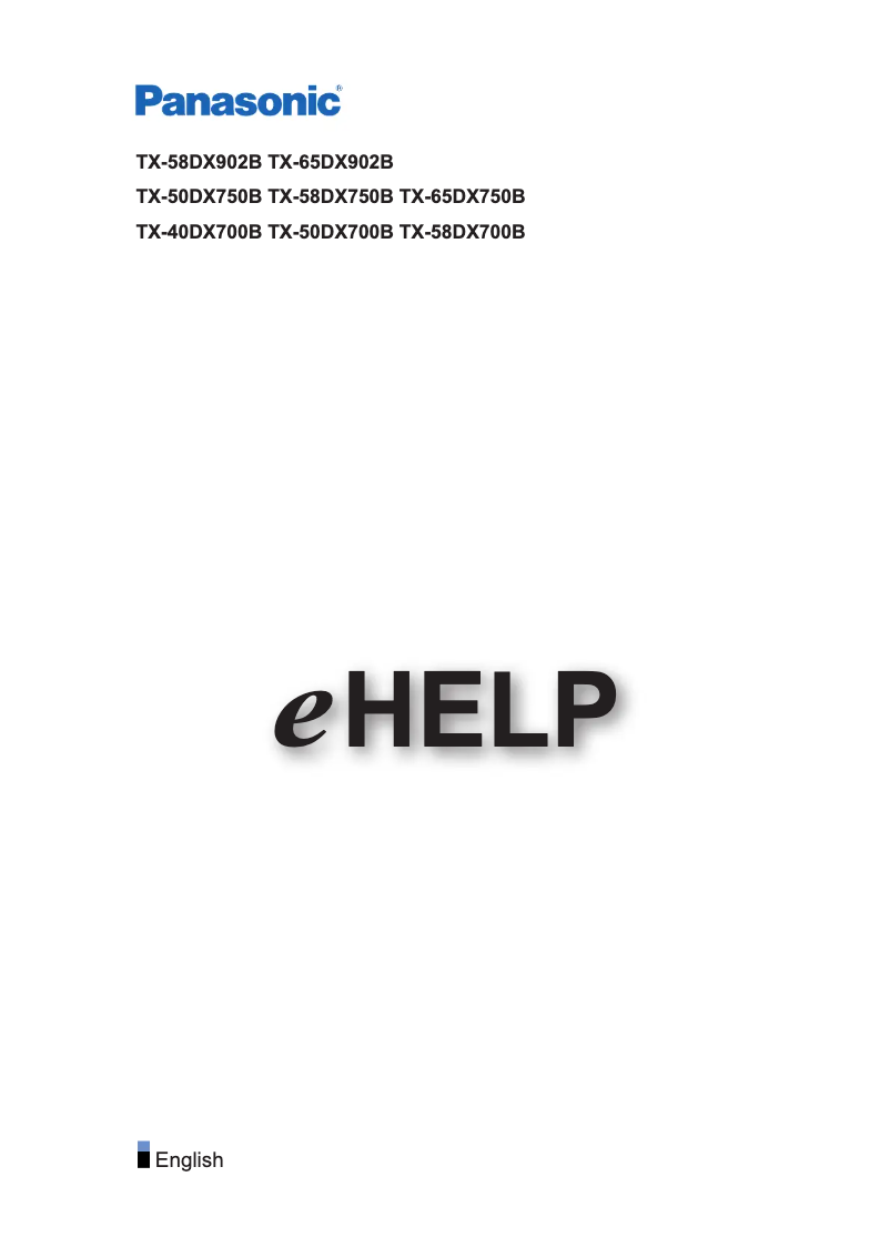 Page 1 de la notice Manuel utilisateur Panasonic Viera TX-65DX902B