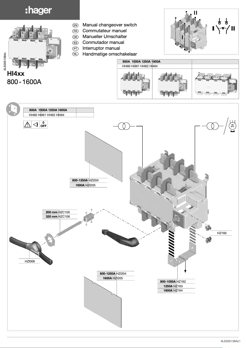 Page n°1 - Manuel utilisateur Hager HI460