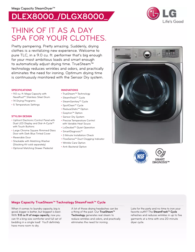 Image de la première page du manuel de l'appareil DX8001