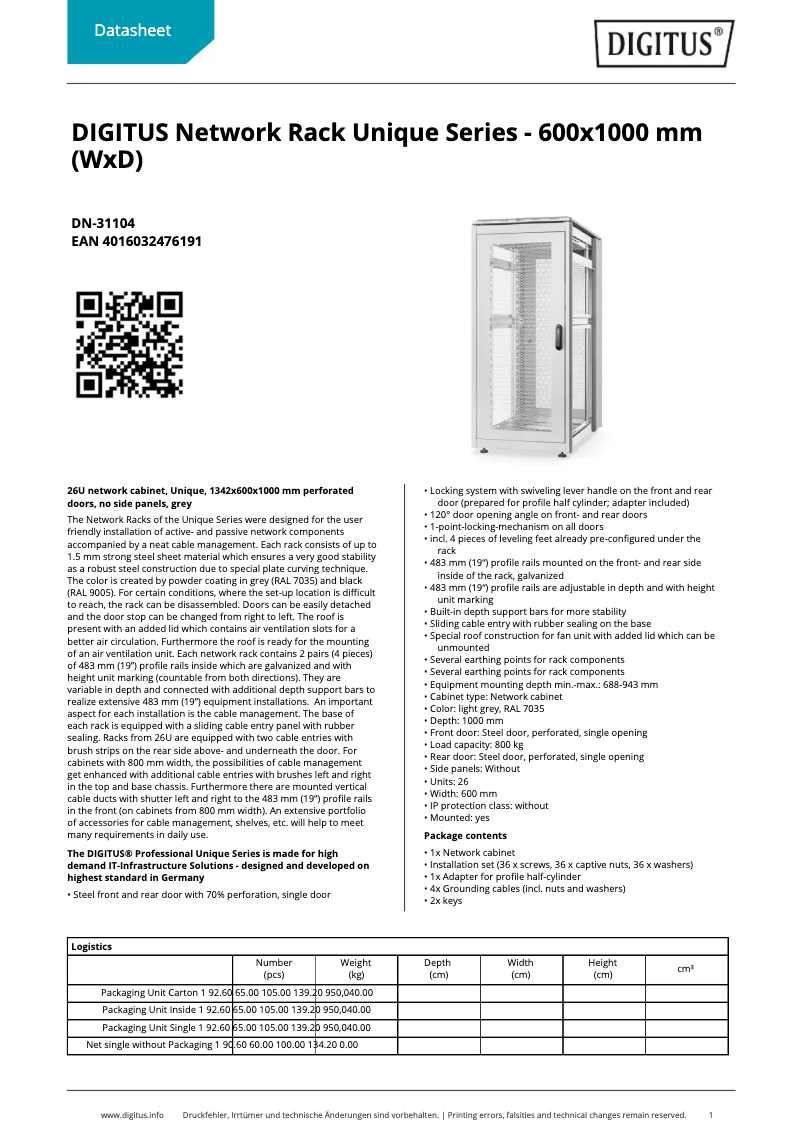 Imagen de la primera página del manual del dispositivo DN-31104