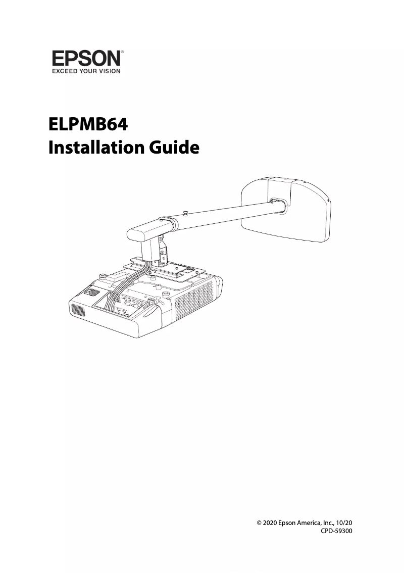 Página 1 del manual Guía de instalación Epson EB-L210SW