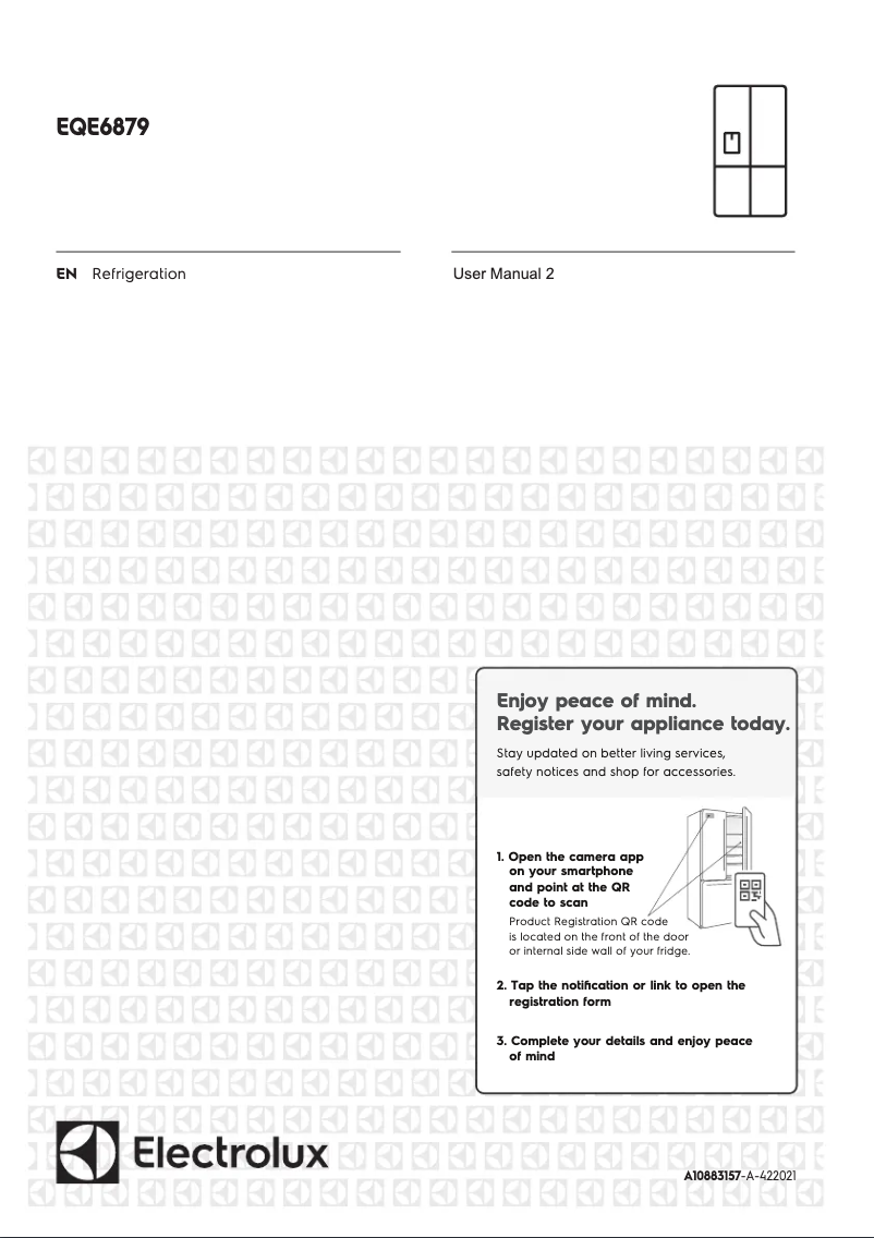 Page 1 de la notice Manuel utilisateur Electrolux EQE6879A