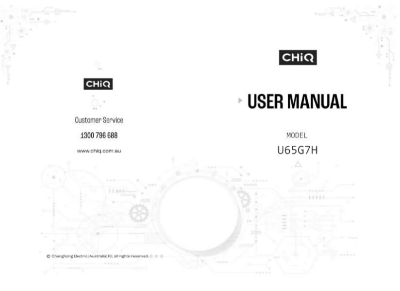 Image de la première page du manuel de l'appareil U65G7H