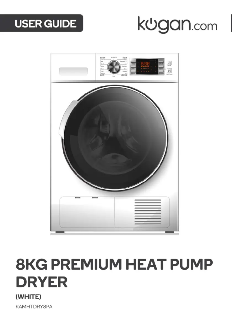 Page n°1 - Manuel utilisateur Kogan KAMHTDRY8PA