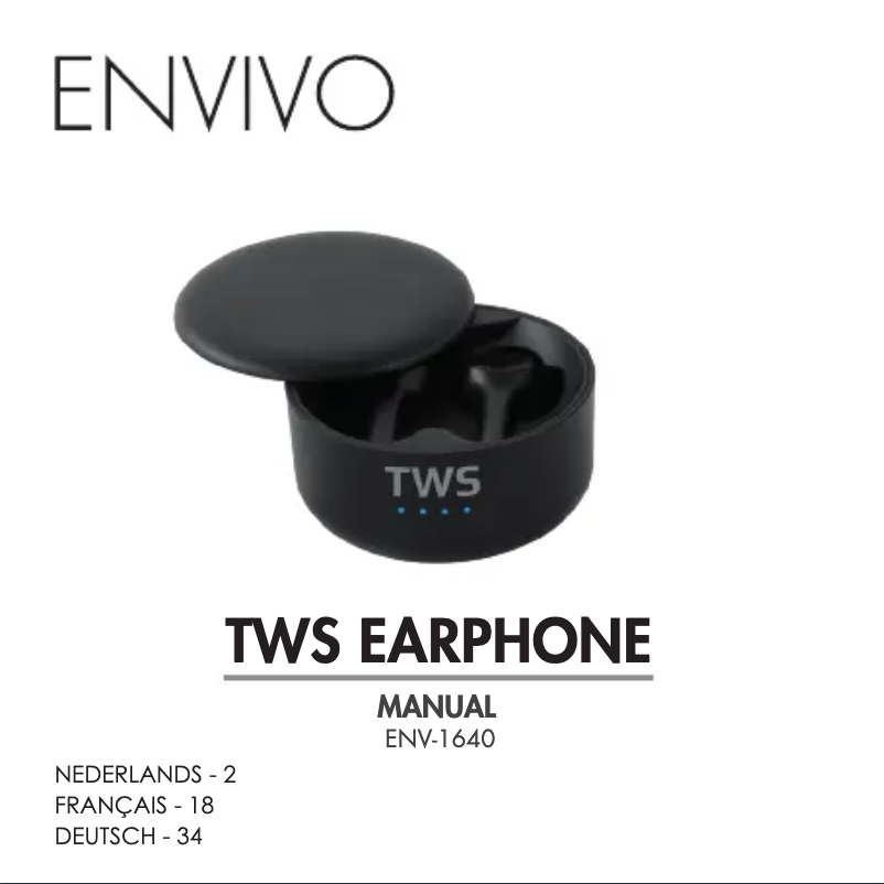 Page 1 de la notice Manuel utilisateur Envivo ENV-1640