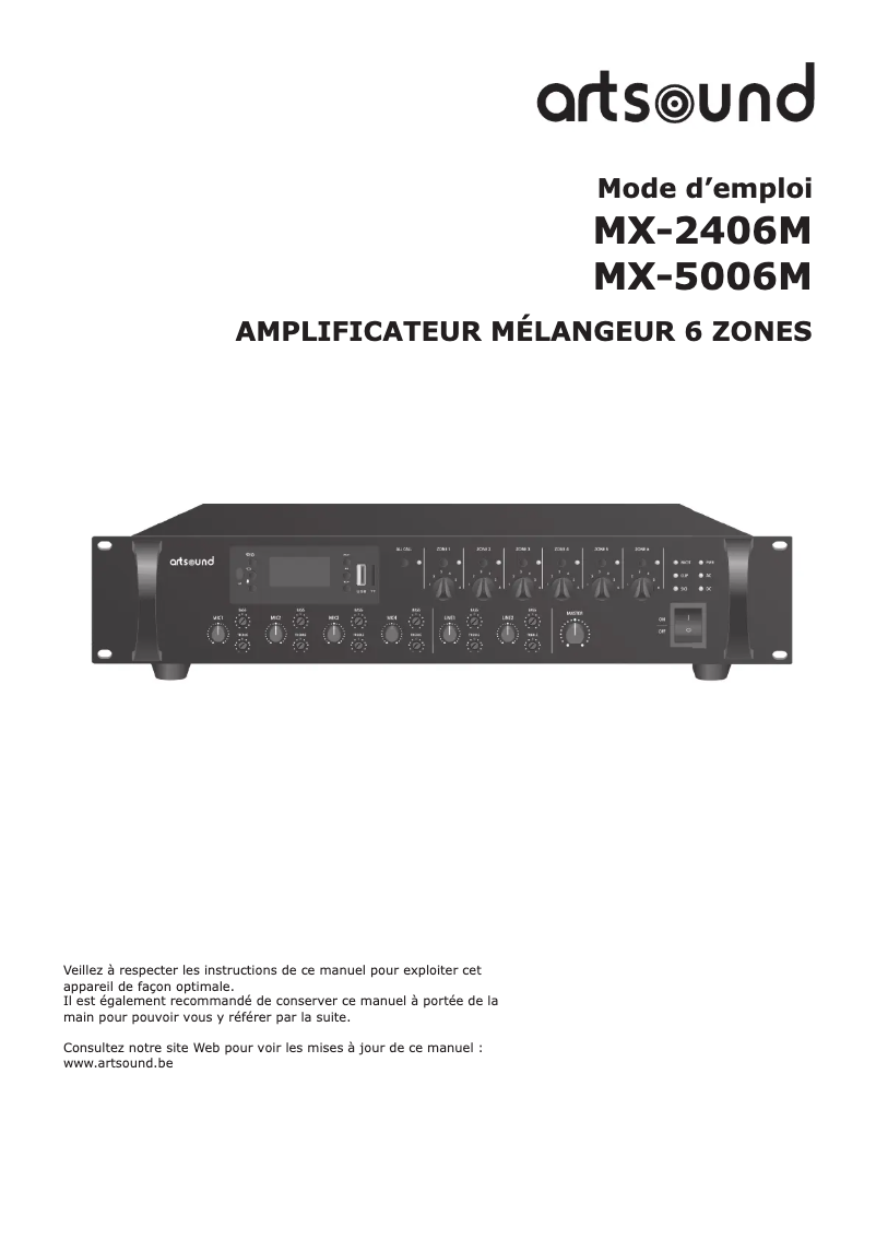 Página 1 del manual Manual de usuario Artsound MX-2406M