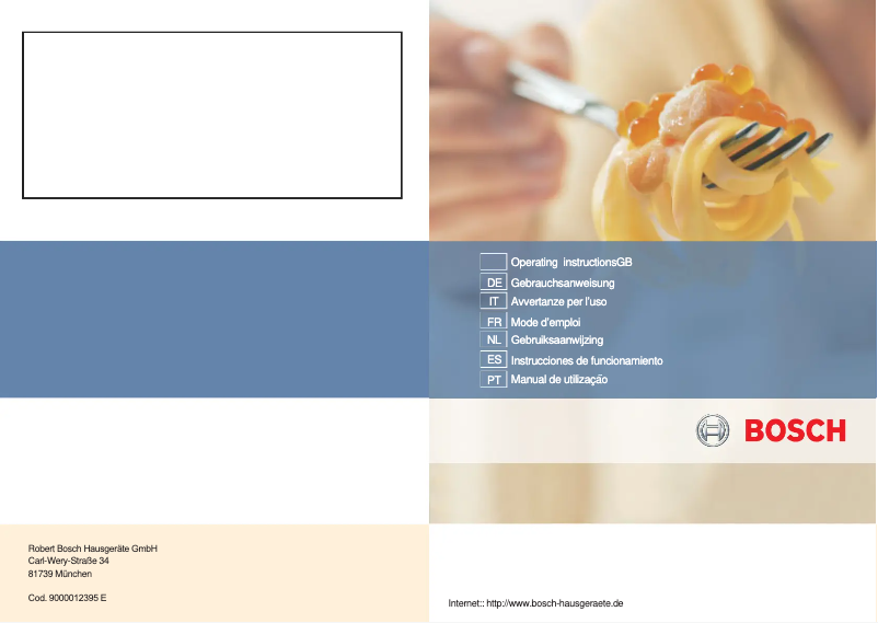 Image de la première page du manuel de l'appareil PCT915B90N