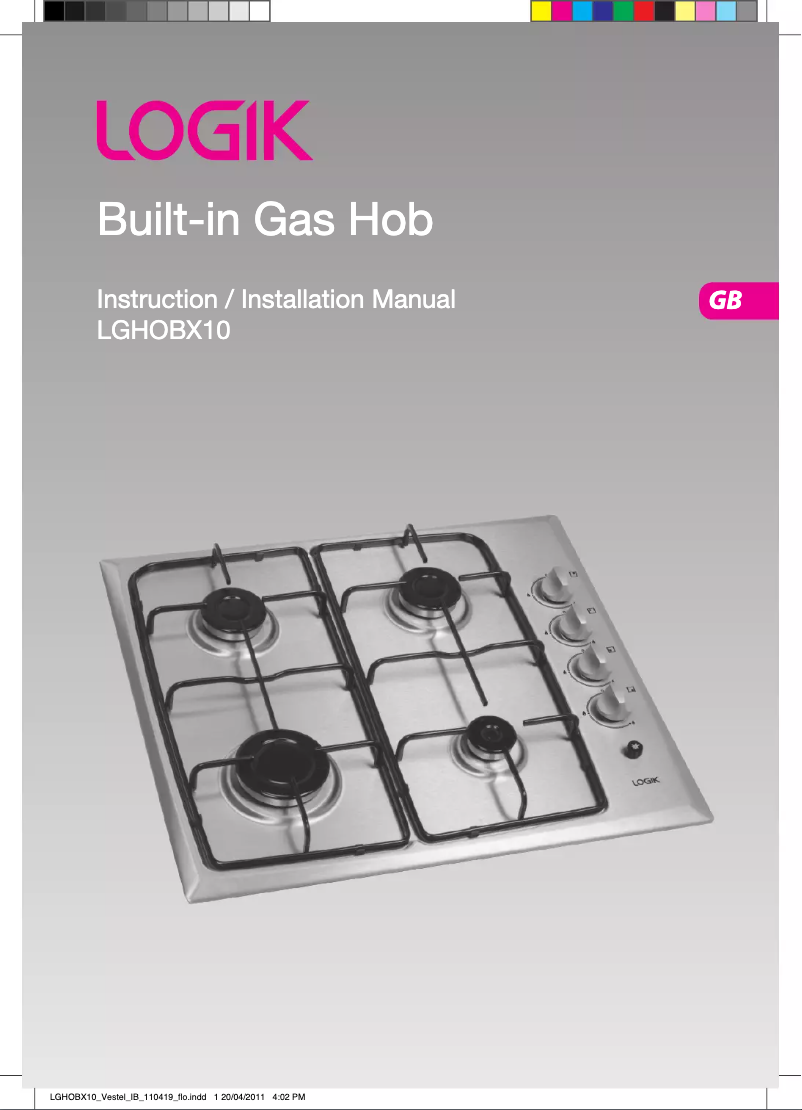 Imagen de la primera página del manual del dispositivo LGHOBX10