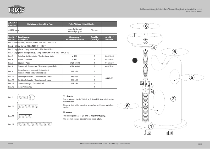 Imagen de la primera página del manual del dispositivo Juana