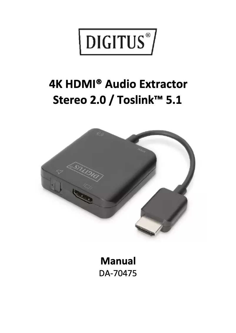 Image de la première page du manuel de l'appareil DA-70475