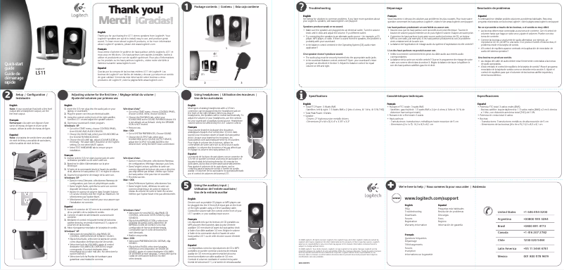 Page n°1 - Manuel utilisateur Logitech LS11