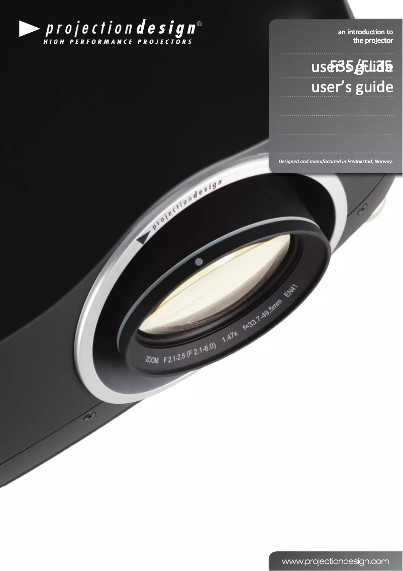 Page 1 de la notice Manuel utilisateur Barco F35 AS3D