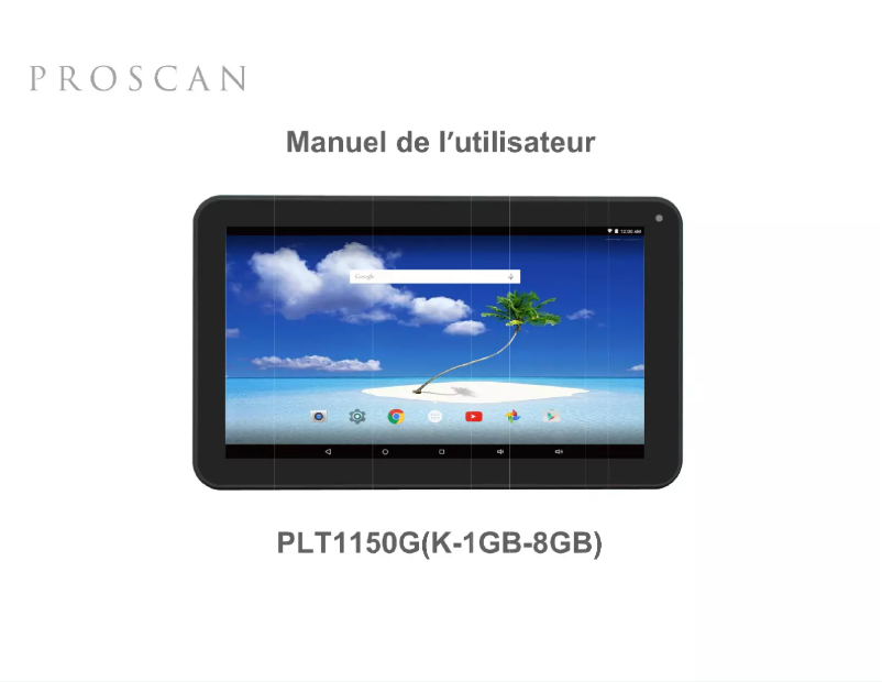 Page n°1 - Manuel utilisateur Proscan PLT1150G-K