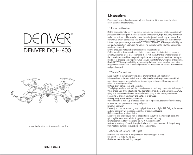 Page n°1 - Manuel utilisateur Denver DCH-600